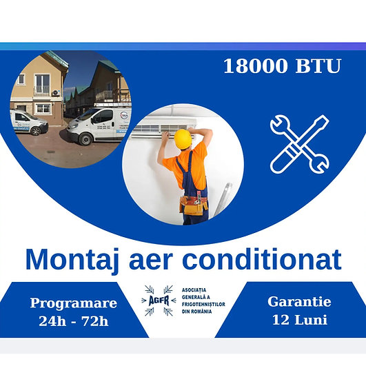 Montaj aer conditionat 15000 18000 BTU