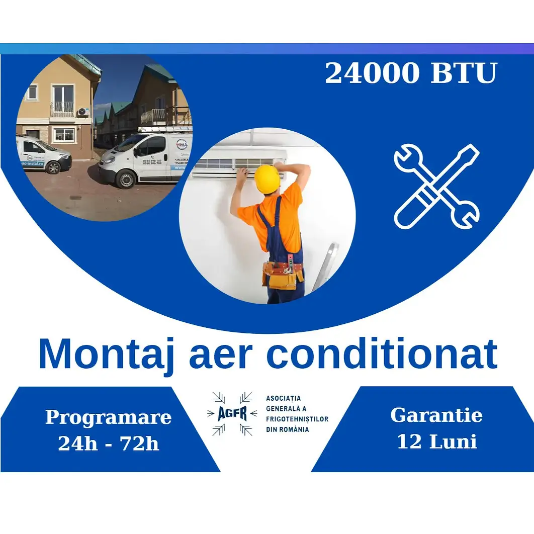 Montaj aer conditionat 24000 BTU PLUS